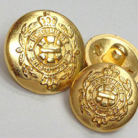 M-1802 Matte Gold Blazer Button, 2 Sizes 